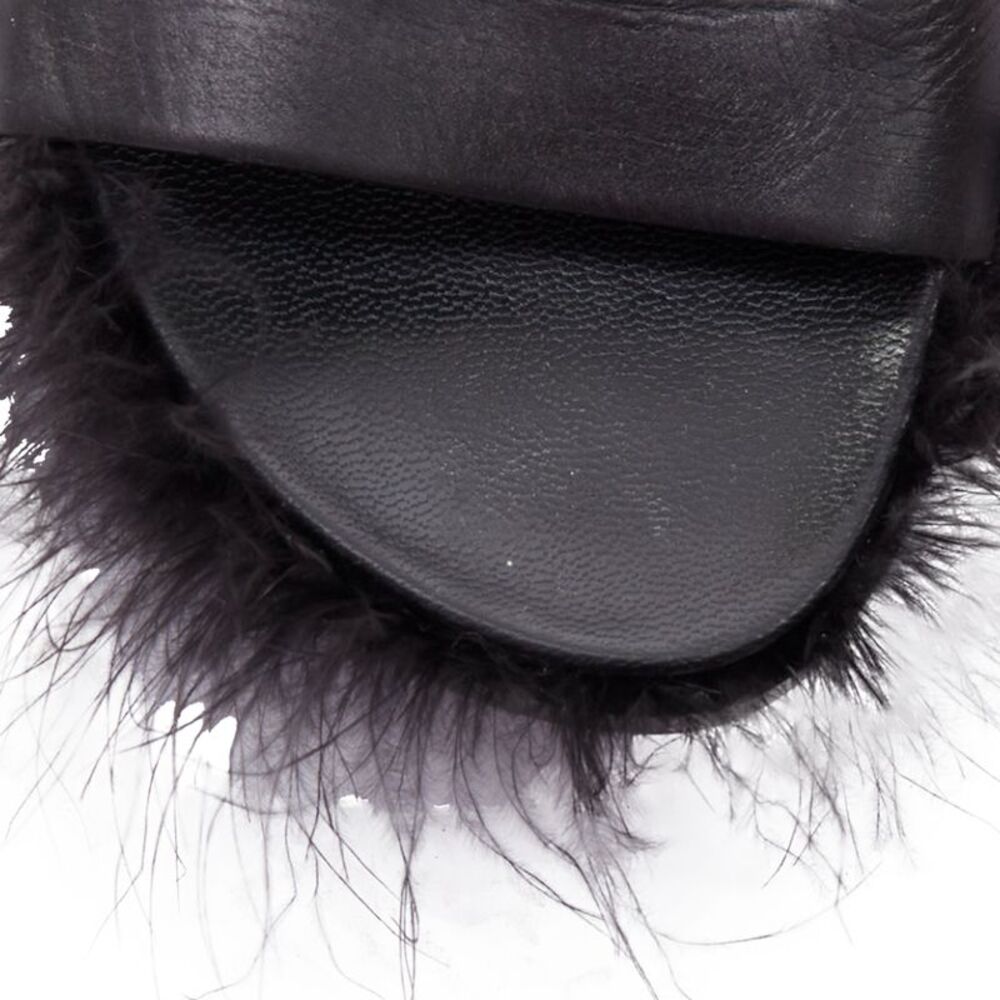 Simone Rocha Leather Feather Slides Mules - Picture 6 of 6